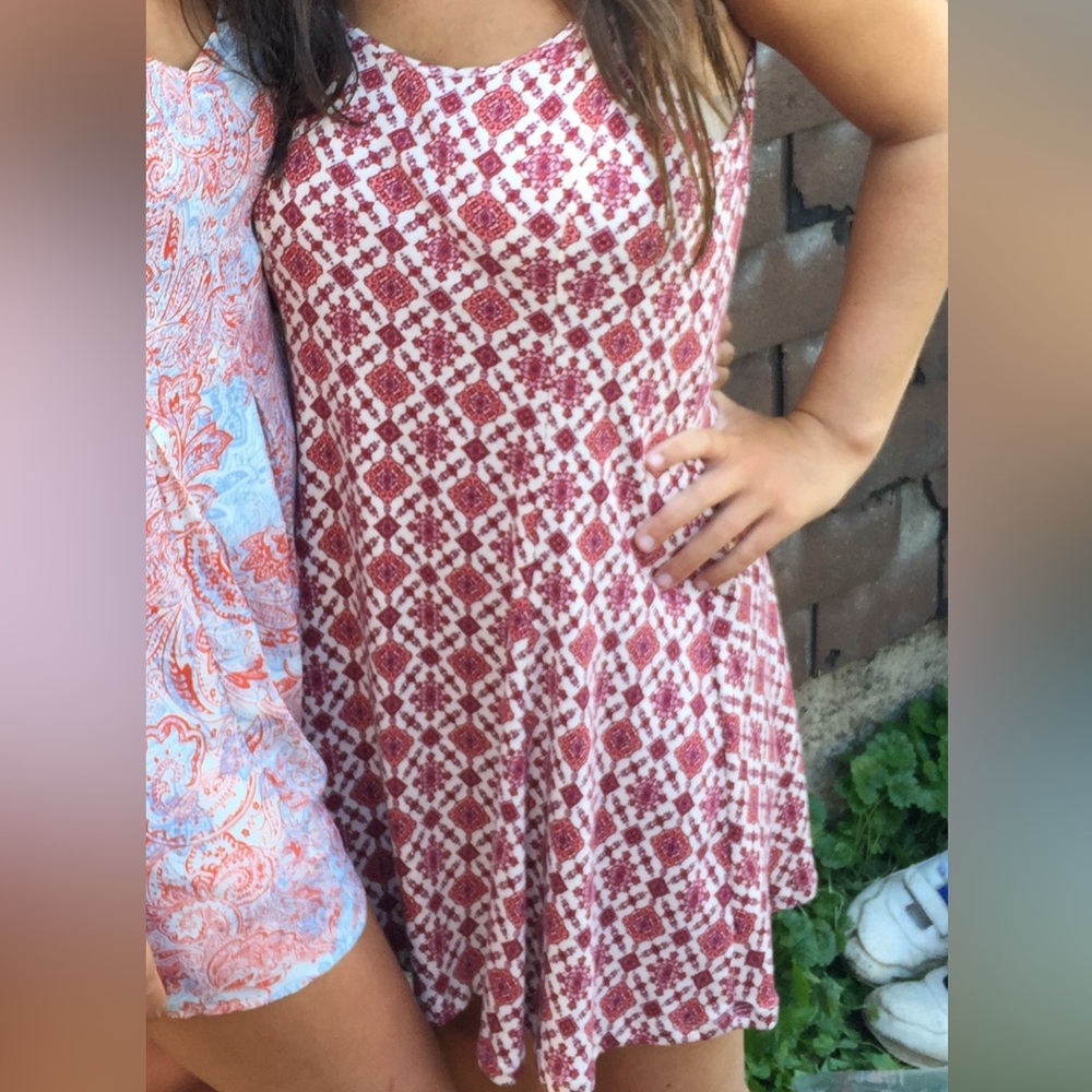 Forever 21 Red Patterned Dress Size XL